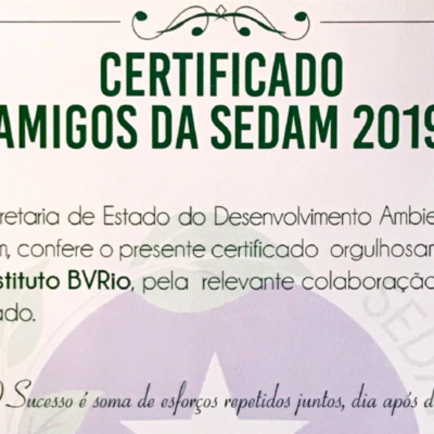 BVRio recebe o certificado Amigos da Sedam 2019